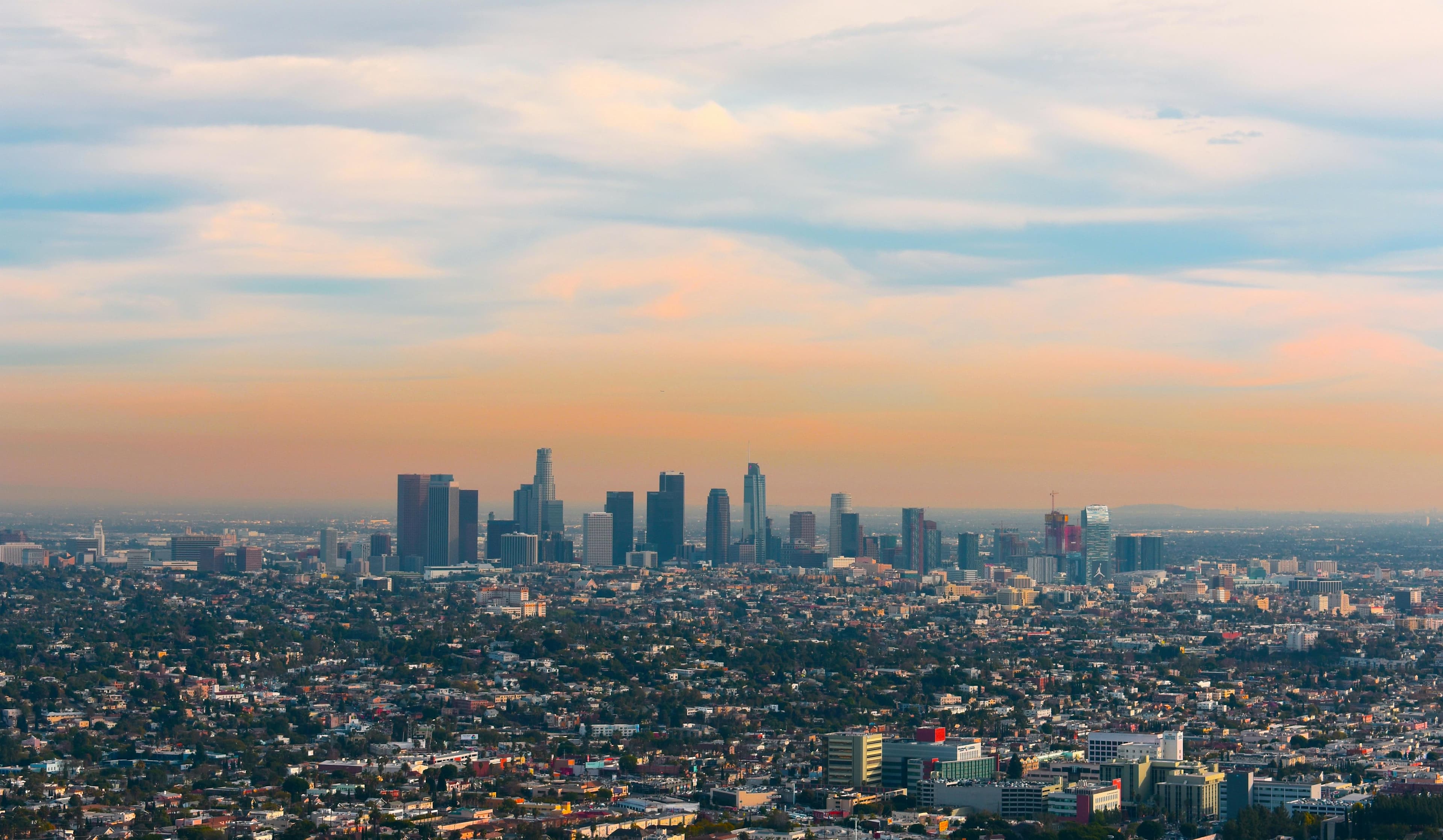 LA aerial skyline